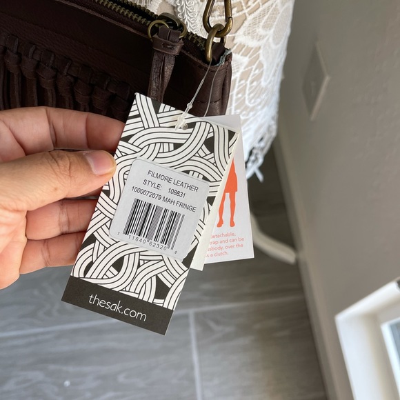 The Sak Bags The Sak Filmore Leather Fringe Crossbody Bag Nwt